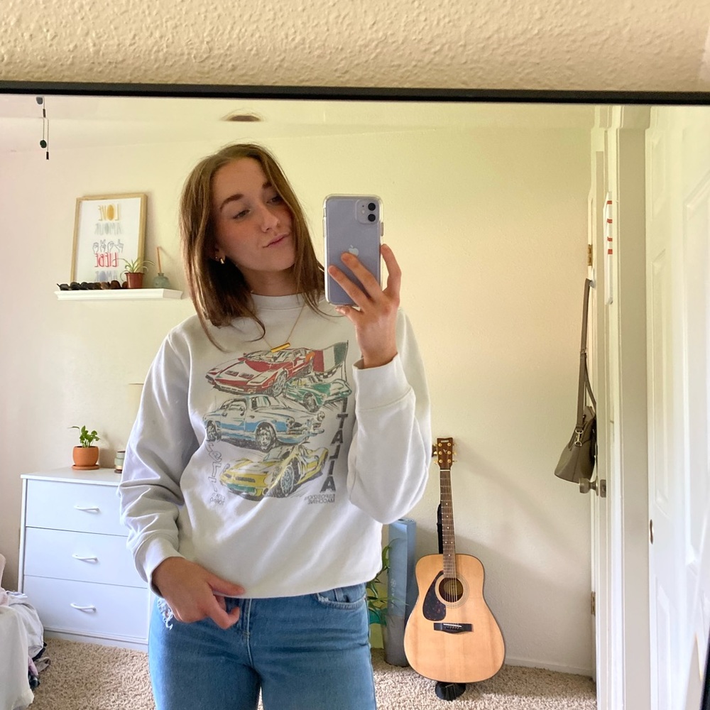 Brandy Melville racecar crewneck